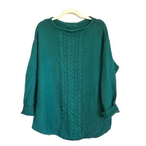 Dark green cozy warm knit sweater size L/XL